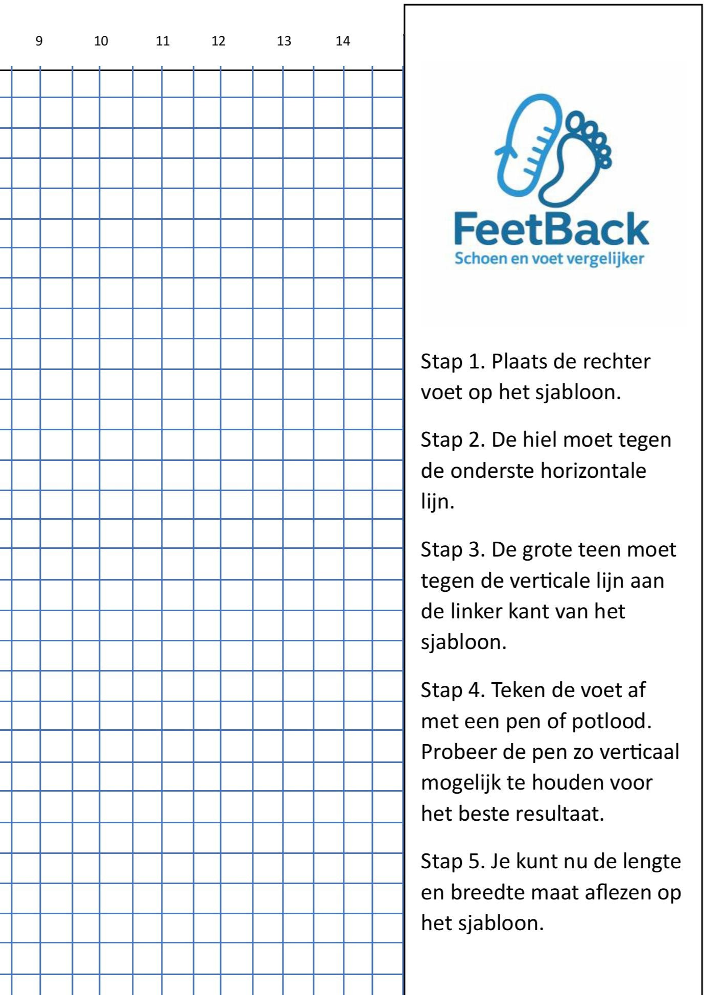 Feet-Back systeem voor ouders: Maat 18 t/m 34
